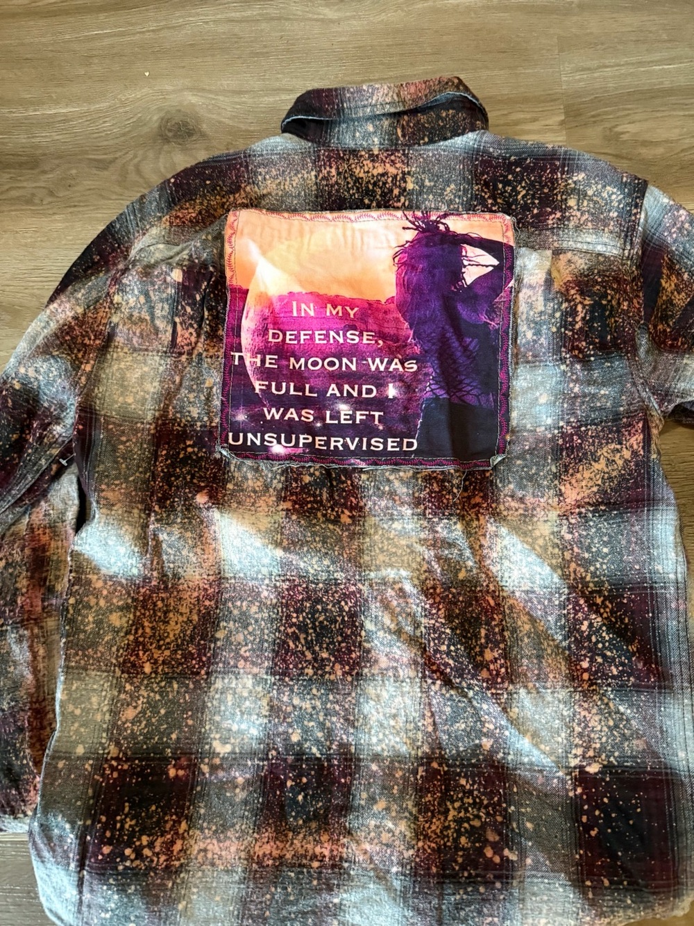 Angry Minnow Vintage art Flannel
